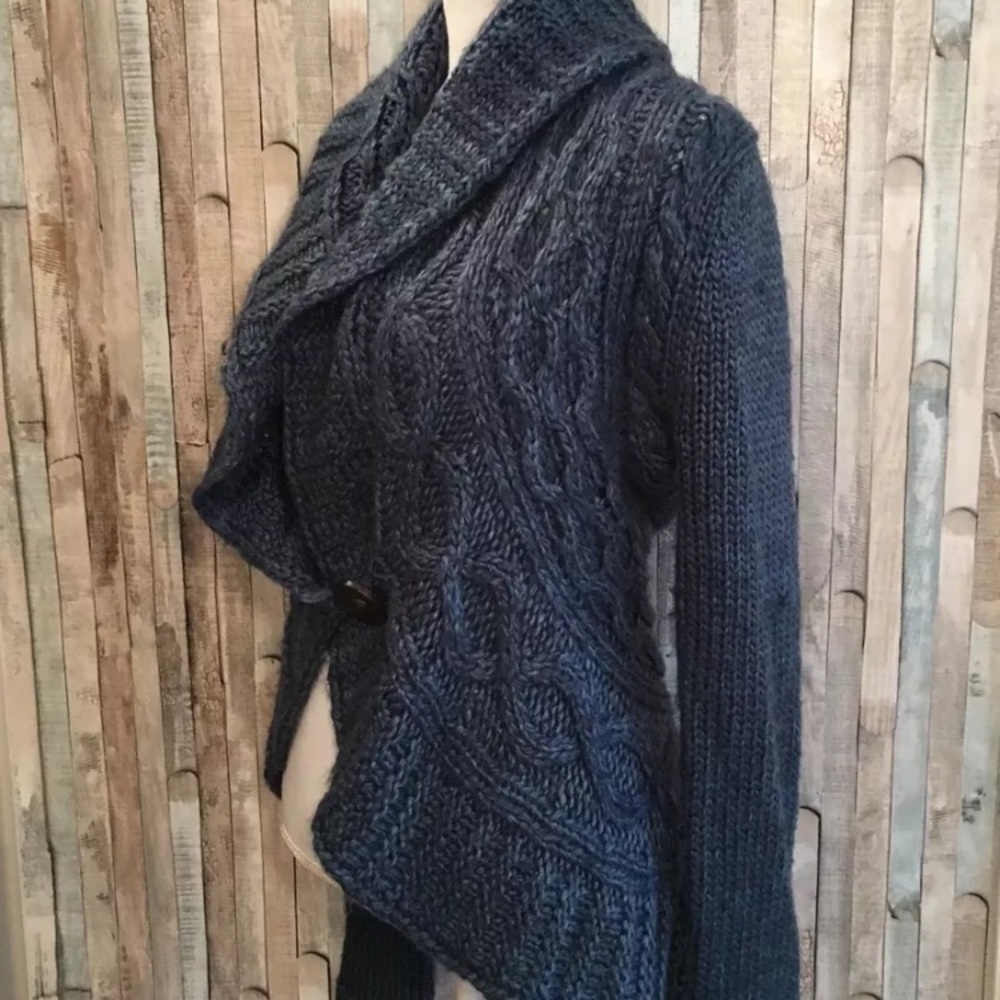 Twenty One Sweater Cardigan Blue Fall Large